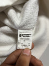 The 5th Street American Blue Jeans White Hoodie with Plaid Script Applique (S)