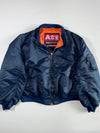 The Blue Age Carrera MA-1 Flight Bomber Jacket – Navy/Orange (3XL)