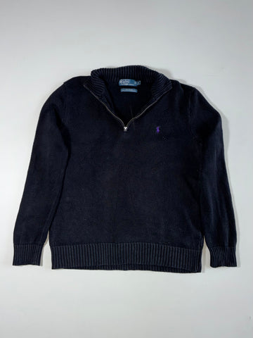 Polo by Ralph Lauren Quarter Zip Cotton Knit Sweater – (S)