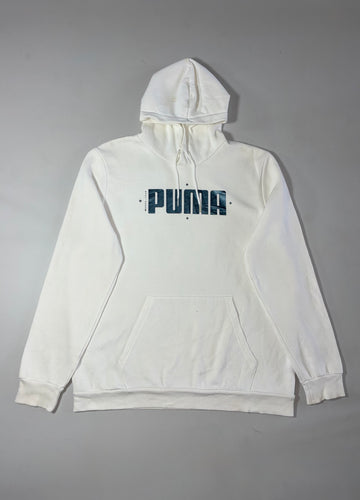 PUMA Big Logo Pullover Hoodie – White – (XL)