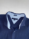 Tommy Hilfiger Navy Micro Print 80’s 2-Ply Cotton Shirt(2Xl/3Xl)