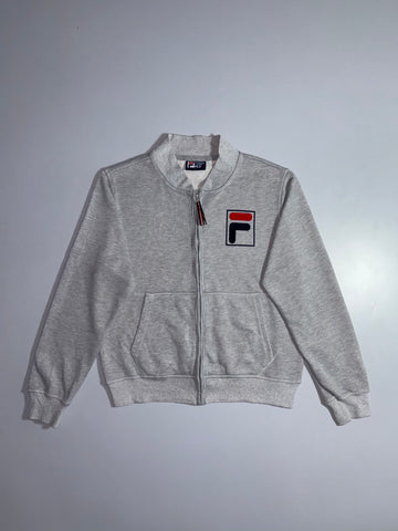 Fila White Line Zip-Up Sweatshirt – Grey, (S)