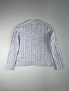 Tommy Jeans | Grey Cable Knit Varsity Logo Sweater | (2XL)