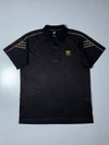 Adidas Originals Trefoil Striped Polo Shirt – Black/Gold, (L)