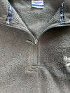 Vintage 90s Reebok Quarter Zip Fleece Pullover with Logo Tape Collar – Charcoal Grey (XL)