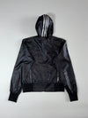 Adidas 3-Stripe Hooded Shell Track Jacket Black/Silver,((XS)