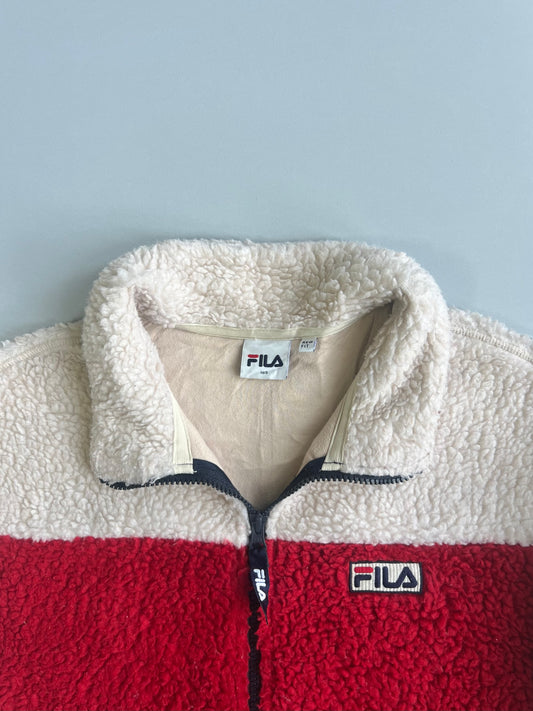 Fila Reg Fit Colourblock Sherpa Fleece Full-Zip Jacket (S)