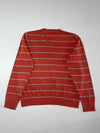Tommy Hilfiger Striped V-Neck Knit Sweater – Rust Orange  (L)