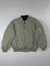 Reversible Black to Olive Green MA-1 Puffer Bomber Jacket  (XL)