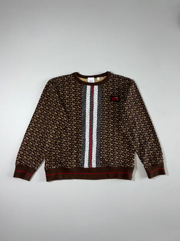 Burberry London England TB Monogram Icon Stripe Crewneck Sweatshirt  (M)