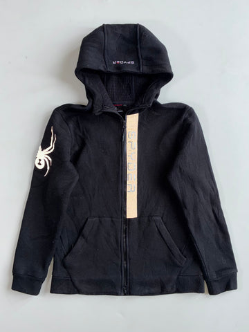 Spyder Black Knit Fleece Full-Zip Hoodie(S/M)