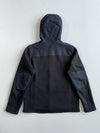 Spyder Black Knit Fleece Jacket with Sherpa-Lined Hood (L)