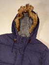 Vintage Levi's Navy Blue Fur Hood Puffer Jacket (M)