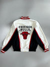 Chicago Bulls NBA Vintage 90s Snap Button Varsity Bomber Jacket (L)