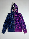 BAPE Color Camo Shark Full-Zip Hoodie – Blue/Purple Split (S)