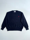 Ami Paris Ami de Coeur Heart Logo Knit Sweater – Black(M/L)