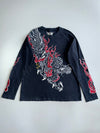 Vintage Big Train Premium Dragon Embroidered Full Sleeve T-shirt (L)