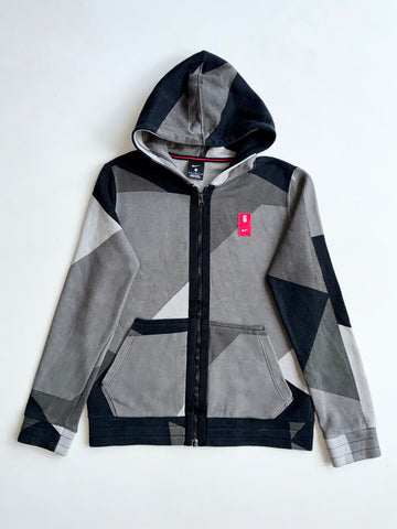 Nike Kyrie Grey Geometric Print Zip-Up Hoodie (S)