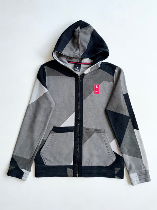Nike Kyrie Grey Geometric Print Zip-Up Hoodie (S)