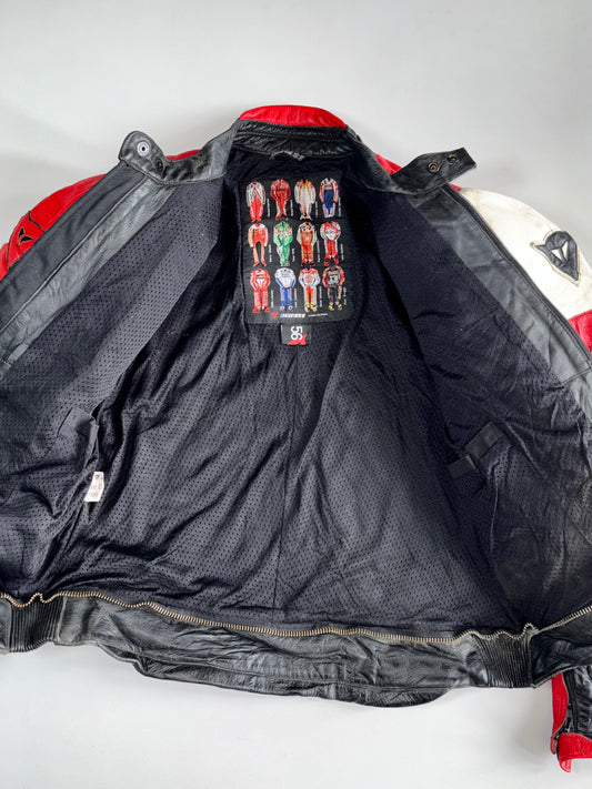 Vintage Dainese Premium Pure Italian Leather Racing Jacket (Paded)(M)