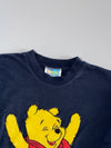 Disney Pooh | Vintage Navy Hockey Stripe Embroidered Sweatshirt | (XL)