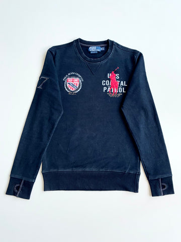 Polo Ralph Lauren "US Coastal Patrol" Big Pony Crewneck Sweatshirt – Navy(XS)