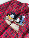 Emmanuel Schvili Disney Donald Duck Embroidered Tartan Flannel Shirt (M)