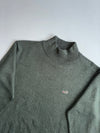 Crocodile Vintage Olive Grey Mock Neck Knit Sweater (S)