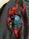 Big Train Osaka Dragon Embroidered Zip Hoodie with Wave Print Hood (2Xl)