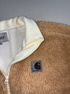 Carhartt WIP Sherpa Fleece Jacket – Cream/Tan Colorblock (2XL)