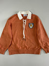 Adidas Originals 1972 Crest Lace-Up Rugby Collar Sweatshirt, Terracotta (M)