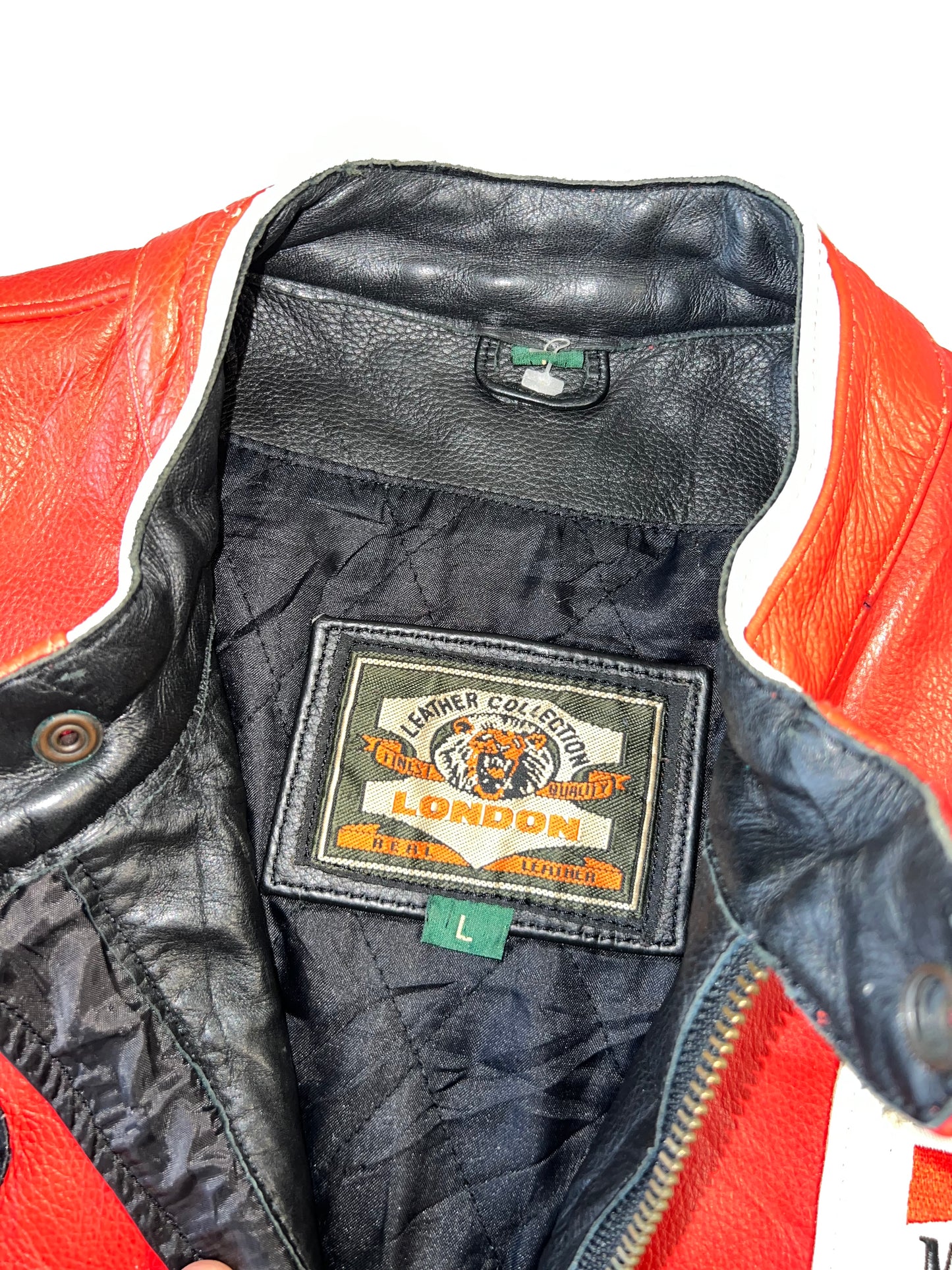 !                                                                                                                                                                                 Marlboro RARE F1 Racing Jacket in Ultra Premium Pure Leather (SUPER RARE) (L)