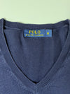 Polo Ralph Lauren | Navy V-Neck Knit Sweater | (L)
