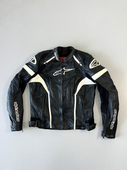 ZSuper RARE Alpinestars Stella GP Plus Riding Original Leather Jacket Padded (XS)