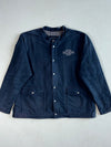 Harley-Davidson Genuine Motorclothes Navy Canvas Work Jacket – Snap Button Band Collar (3XL)