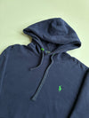 Polo Ralph Lauren Navy Performance Hoodie – Green Pony Logo (S)
