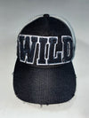 Chunglim “WILD” Distressed Patch Black Grey Trucker Mesh Cap (Adjustable)