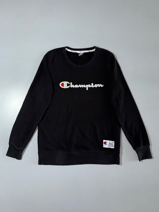 Champion Big Logo Sweatshirt – Black, (S)