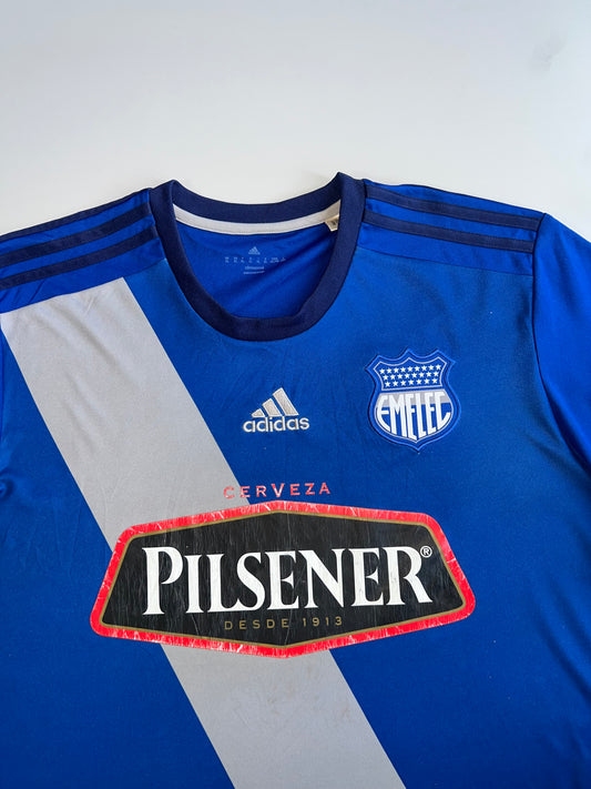 Adidas CS Emelec Ecuador Home Football Jersey Climacool Royal Blue Diagonal Sash  (XL/2XL)
