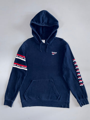 Reebok Classic Vector Tape Sleeve Pullover Hoodie Navy (L)