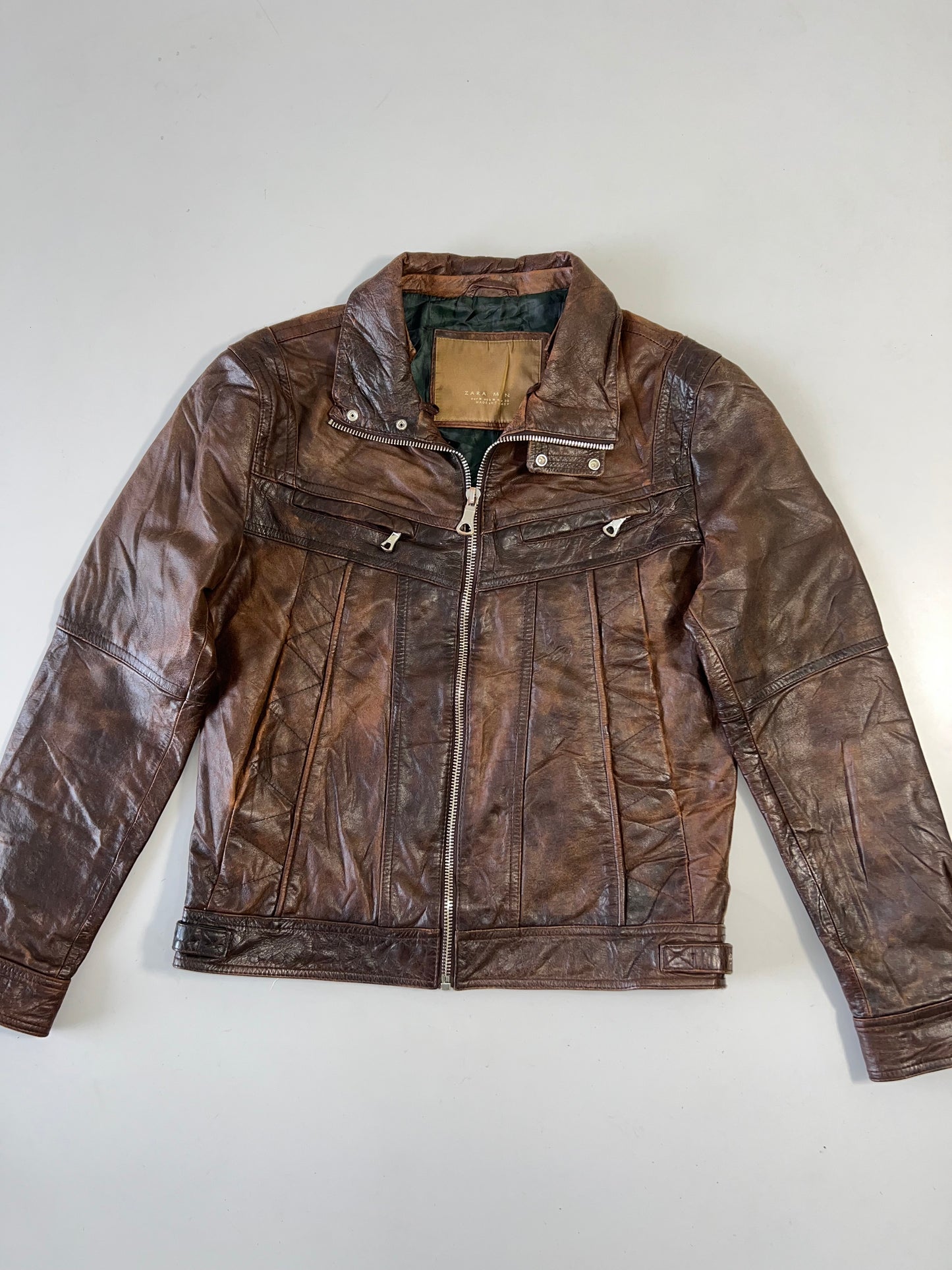 !                                                                                                                                                                                                                Zara Original Ultra Premium Leather Jacket (M)