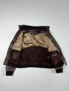 Vintage Redskins Brown Leather Bomber Jacket (M)
