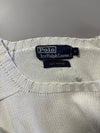 Vintage Polo by Ralph Lauren White Cotton Knit Crewneck Sweater (M)