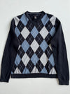 Banana Republic Cotton Cashmere Argyle V-Neck Sweater (S)