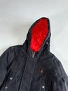 Brooklyn Industries Hooded Parka with Red Quilted Lining – Charcoal (M)