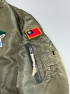 Vintage Taiwan Air Force MA-1 Style Reversible Bomber Jacket(XL)