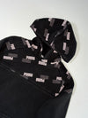 Puma Black All-Over Logo Panel Pullover Hoodie (XS)