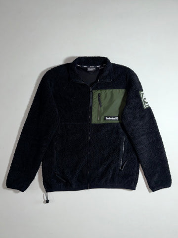 Timberland Black High-Pile Sherpa Fleece Utility Jacket (S)