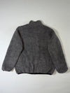 Stüssy Sherpa Fleece Zip Jacket with Nylon Chest Pocket – Grey (L)