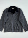 The North Face Charcoal Fleece Zip Jacket with Sherpa Lining (S)
